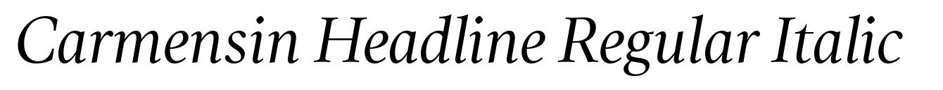 Carmensin Headline Regular Italic